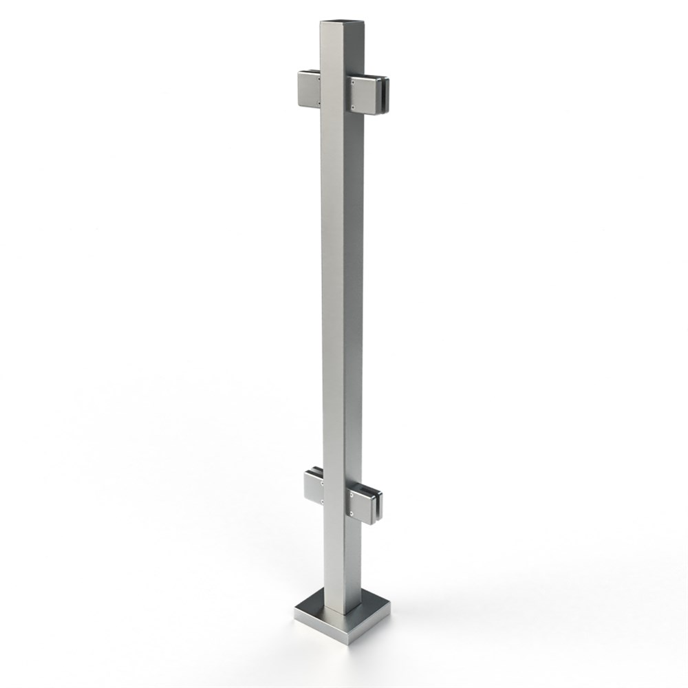 Stainless Steel Square Glass Clamp Post Railing
