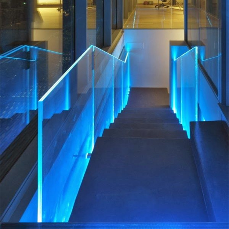 Outdoor LED light  u channel aluminum glass balustrade