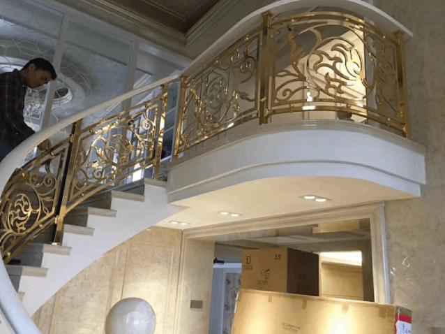 aluminum interior stair handrail